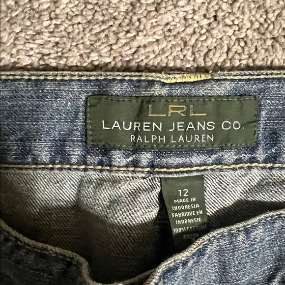 Ralph Lauren Lauren Jeans Co. Wide Leg Western Denim Jeans | Size 12 - Picture 2 of 7